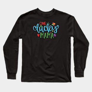 One Lucky mama bear autism Long Sleeve T-Shirt